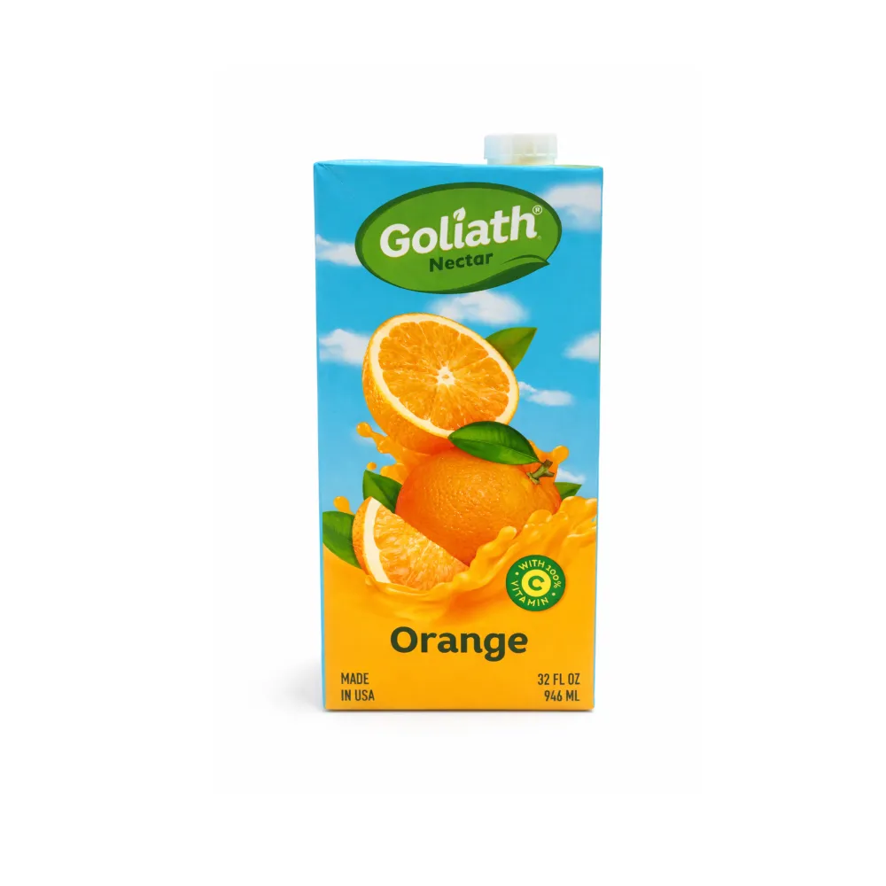 Caja Jugo 1L Goliath Naranja